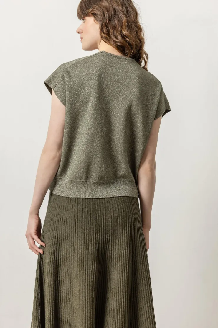 Outlet Metallic V-Neck Sweater In Sweaters|Shop All Matching Sets