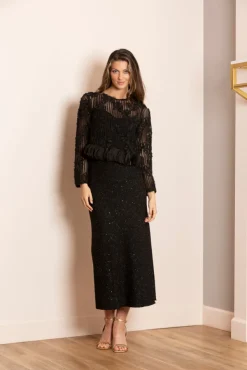Fashion Michelle Lurex Trumpet Skirt In Special Occasion Dresses|Skirts