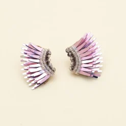 Clearance Micro Madeline Earring In Oilslick Rainbow Earrings