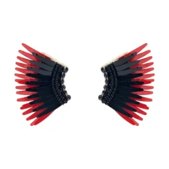 Online Mini Madeline Earrings In Black/Red Earrings