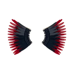 Clearance Mini Madeline Earrings In Black/Crimson Earrings