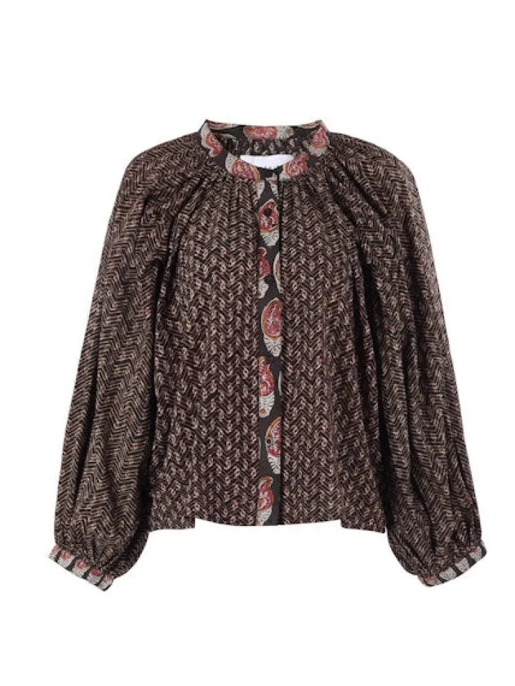 Outlet Minka Long Sleeve Blouse In Blouses