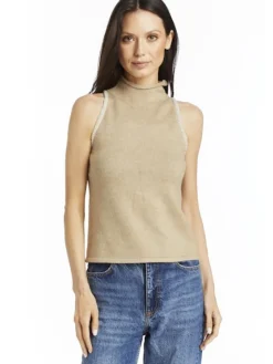Hot Nixie Sleeveless Sweater In Sweaters