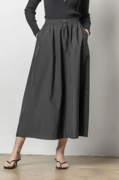 New Nylon Maxi Skirt In Black Skirts|Shop All Athleisure