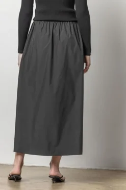 New Nylon Maxi Skirt In Black Skirts|Shop All Athleisure