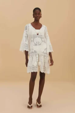 Best Palm Tree Cutout Cover-Up Mini Dress In Shop All Swim