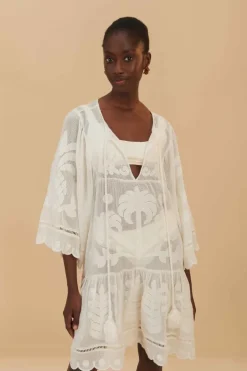 Best Palm Tree Cutout Cover-Up Mini Dress In Shop All Swim