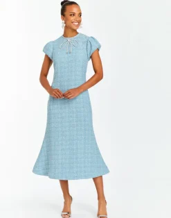 Sale Perla Midi Dress In Metallic Tweed Special Occasion Dresses