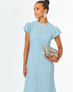 Sale Perla Midi Dress In Metallic Tweed Special Occasion Dresses