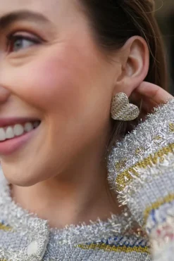 Hot Petite Embellished Coeur Earrings In Earrings