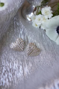Hot Petite Embellished Coeur Earrings In Earrings