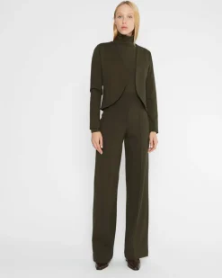 Discount Ponte Knit Straight Leg Pant In Pants
