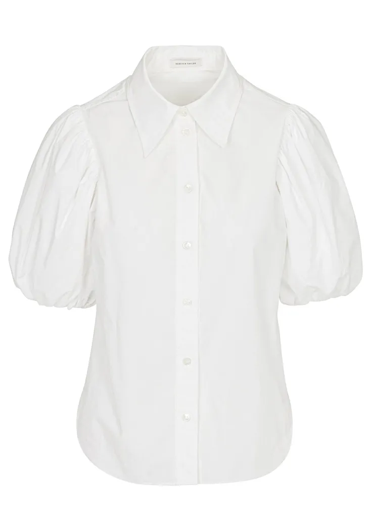 Discount Puff Sleeve Button Down Shirt In Blouses