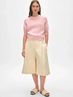 Hot Puff Sleeve Crew Sweater In Sweaters