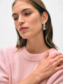 Hot Puff Sleeve Crew Sweater In Sweaters