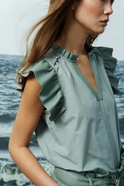 Fashion Reese Frill Blouse In Shop All Matching Sets|Blouses