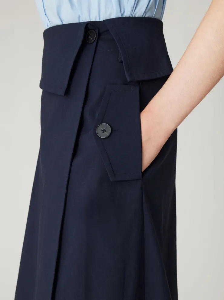 Online Refined Sateen Foldover Wrap Skirt In Skirts
