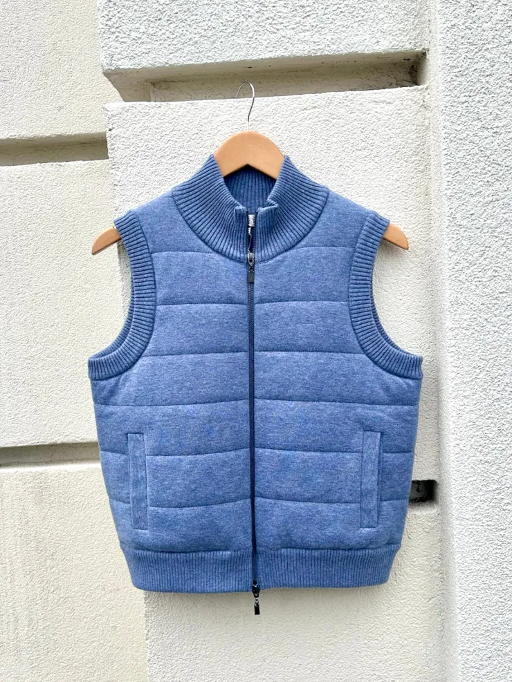 Sale Reversible Quilted Zip Vest In Sweaters|All Outerwear