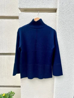 Clearance Rib Trim Funnel Neck Sweater In Sweaters