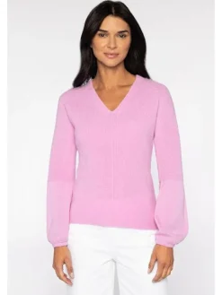 Clearance Ribbed V-Neck Sweater In Sweaters