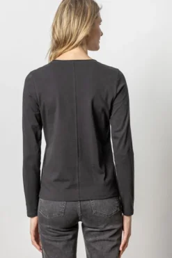 Outlet Rolled Edge V-Neck Tee In Basics And Tees