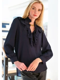 Sale Rory Fray Neck Top In Blouses