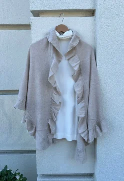 Outlet Ruffle Cashmere Wrap In Sweaters