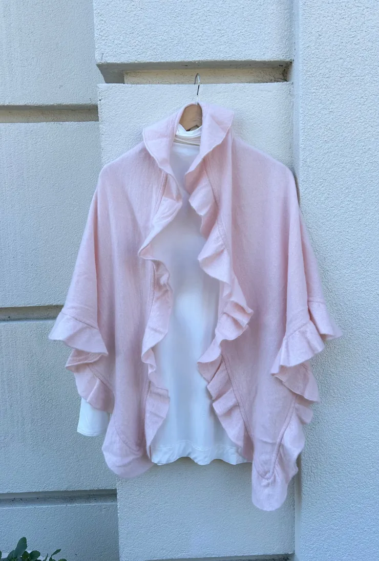 Online Ruffle Cashmere Wrap In Sweaters