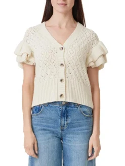 New Ruffle Sleeve Cardigan In Sweaters