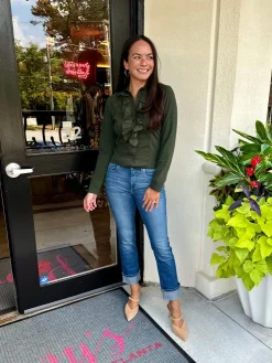 Online Ruffled Detailed Top In Blouses