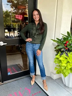 Online Ruffled Detailed Top In Blouses
