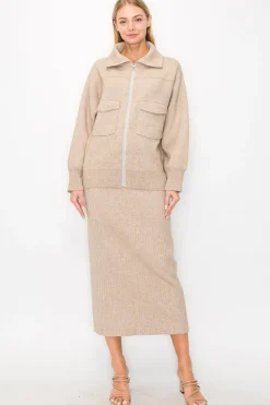 Clearance Salma Ribbed Knit Skirt In Skirts|Shop All Matching Sets