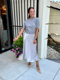 Sale Satin Midi Skirt In Skirts|Shop All Matching Sets