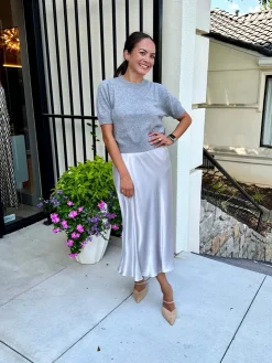 Sale Satin Midi Skirt In Skirts|Shop All Matching Sets