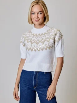 Best Sequin Fair Isle Sweater In Sweaters