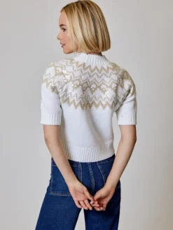 Best Sequin Fair Isle Sweater In Sweaters