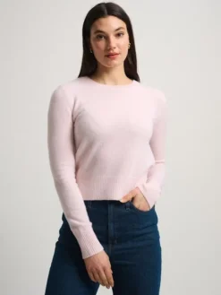Fashion Shrunken Crew Neck Sweater In Sweaters