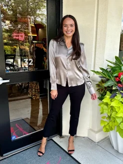 Sale Silk Long Sleeve Blouse In Blouses