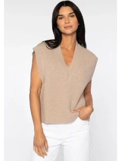 Discount Sleeveless Rib Sweater Vest In Sweaters|All Outerwear