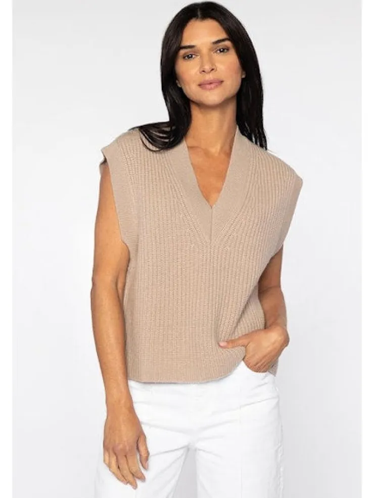 Discount Sleeveless Rib Sweater Vest In Sweaters|All Outerwear