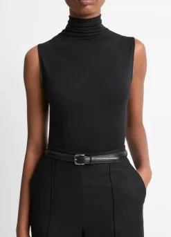 Clearance Sleeveless Turtleneck Top In Basics And Tees