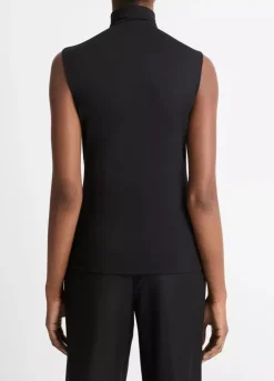 Clearance Sleeveless Turtleneck Top In Basics And Tees