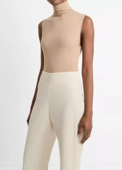 Discount Sleeveless Turtleneck Top In Basics And Tees