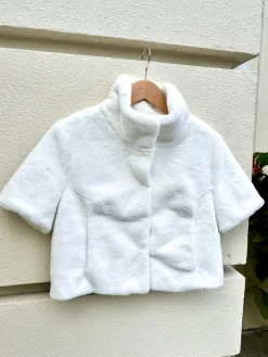 Fashion Standing Collar Faux Fur Bolero Jacket In Special Occasion Dresses|All Outerwear