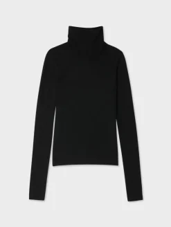 Sale Superfine Merino Fitted Knit Turtleneck Top In Sweaters