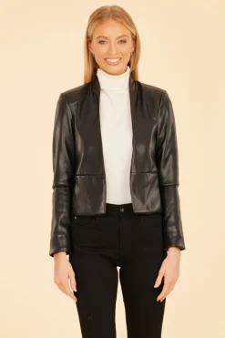 Fashion Tailored Vegan Leather Jacket In All Outerwear
