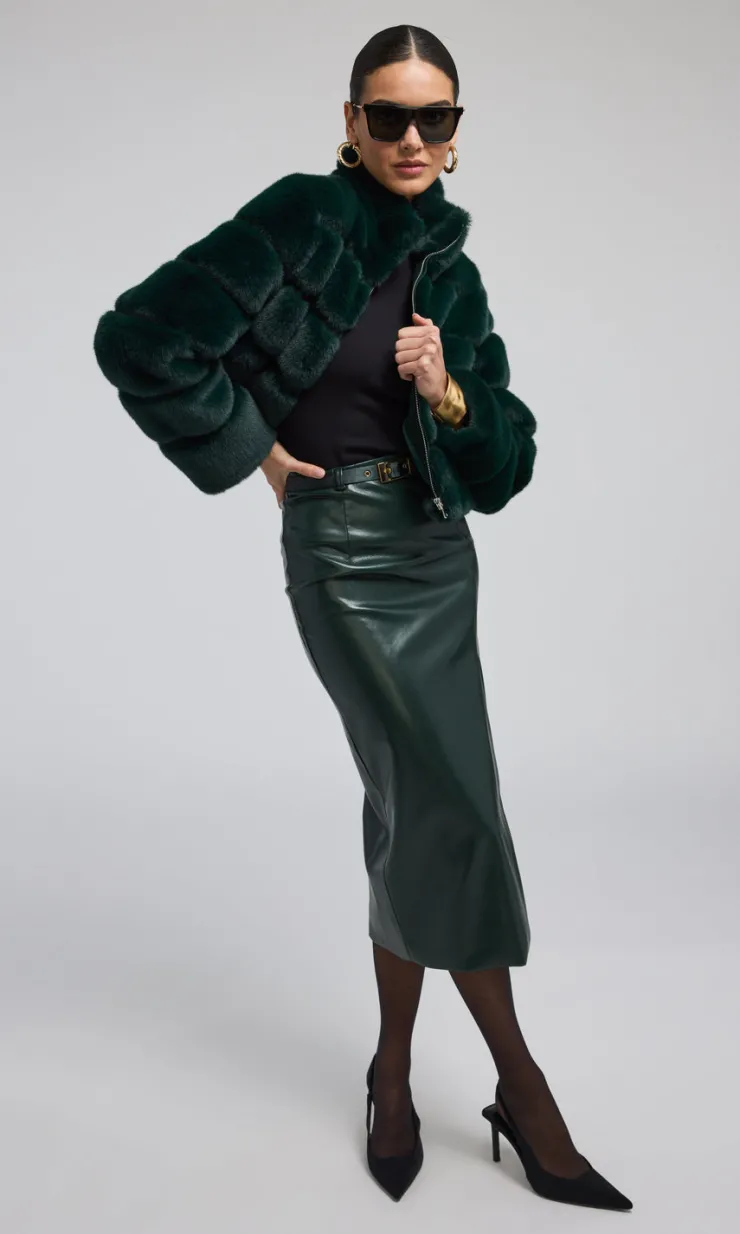 New Tala Fur Bomber Jacket In All Outerwear