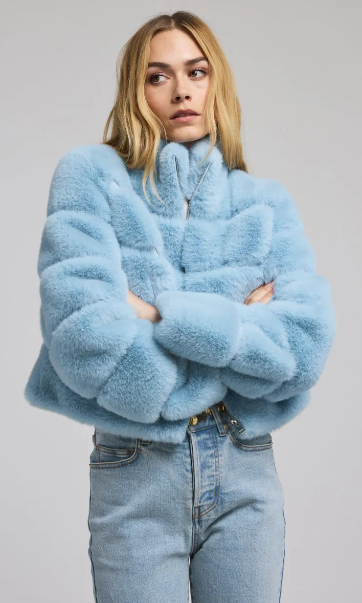 Fashion Tala Fur Bomber Jacket In All Outerwear