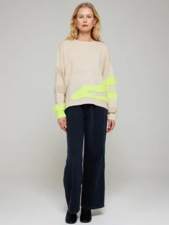 Fashion Textured Wave Cashmere Crew Neck Sweater In Sweaters