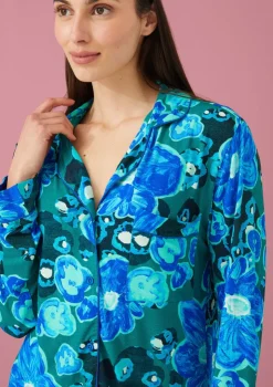 Clearance The Sofia PJ Set In Floral Jade Pond All Loungwear